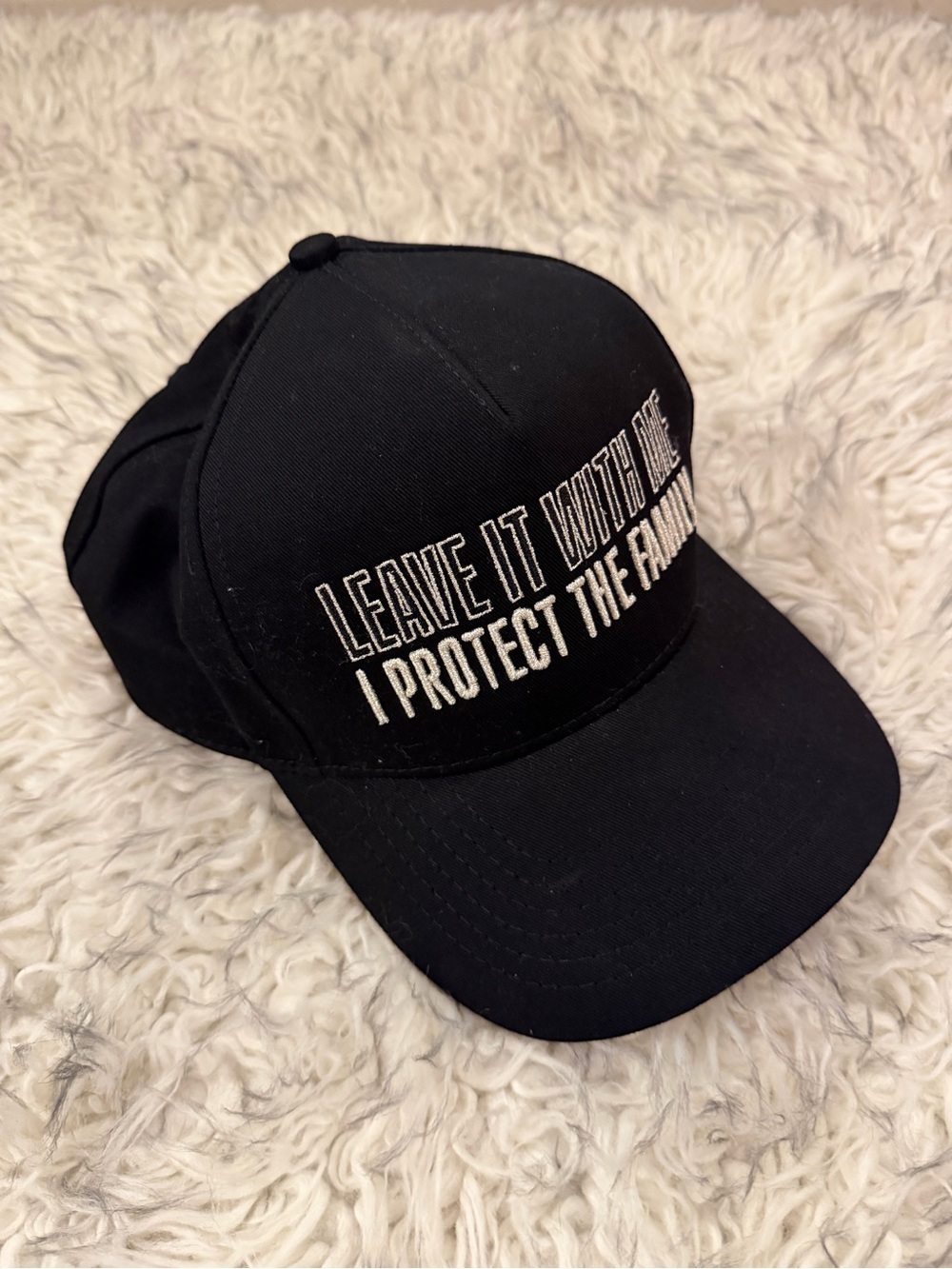Taylor Swift ‘Leave It With Me, I Protect The Family’ Cap - Black